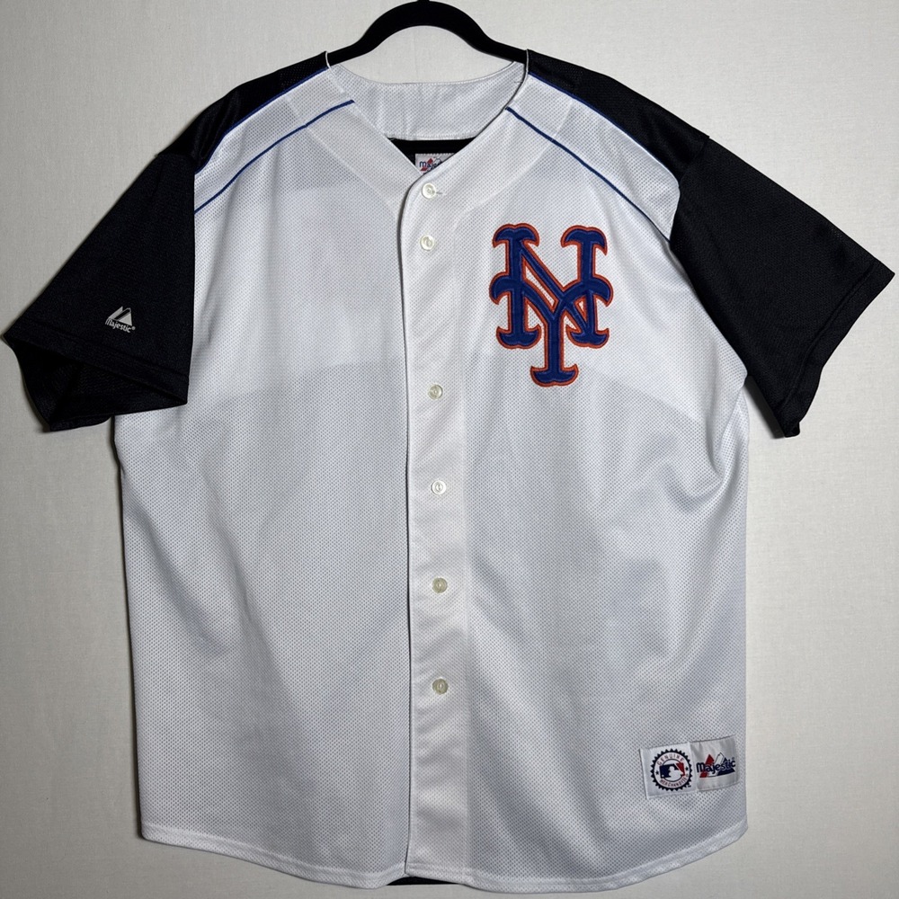 Y2K Vintage Majestic Mlb New York Mets Batting Practice Jersey